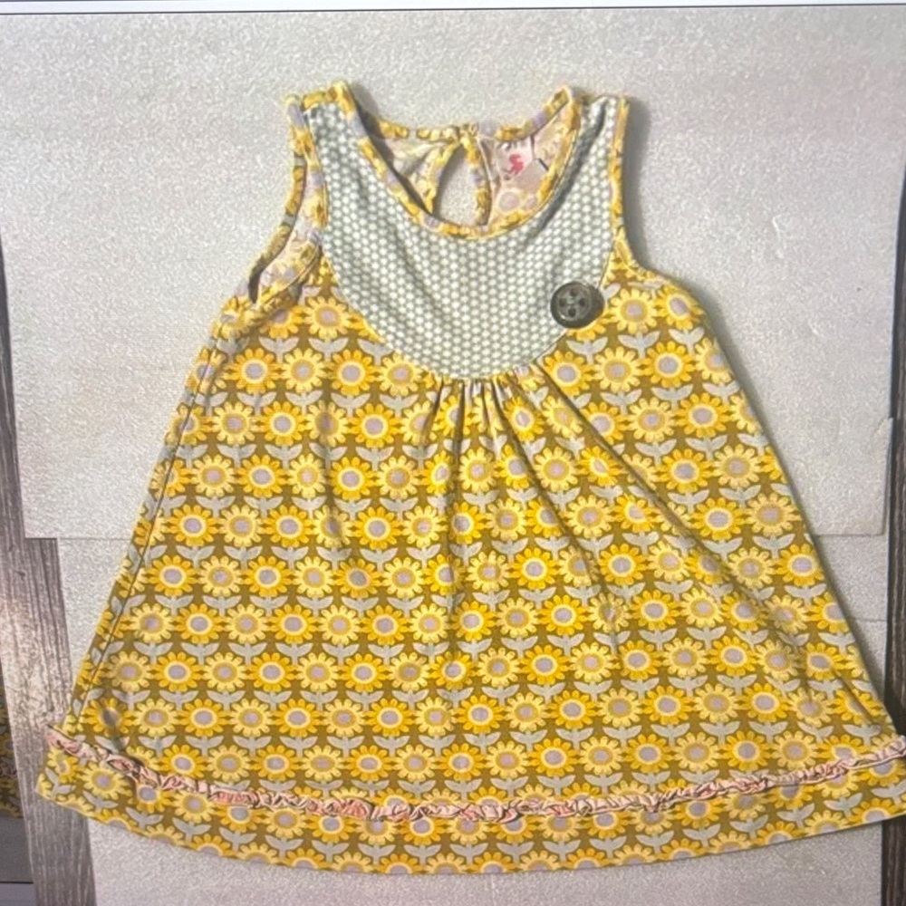 Matilda Jane Serendipity Sleeveless Sunflower Print Dress 4 Cottagecore Floral - Picture 3 of 10